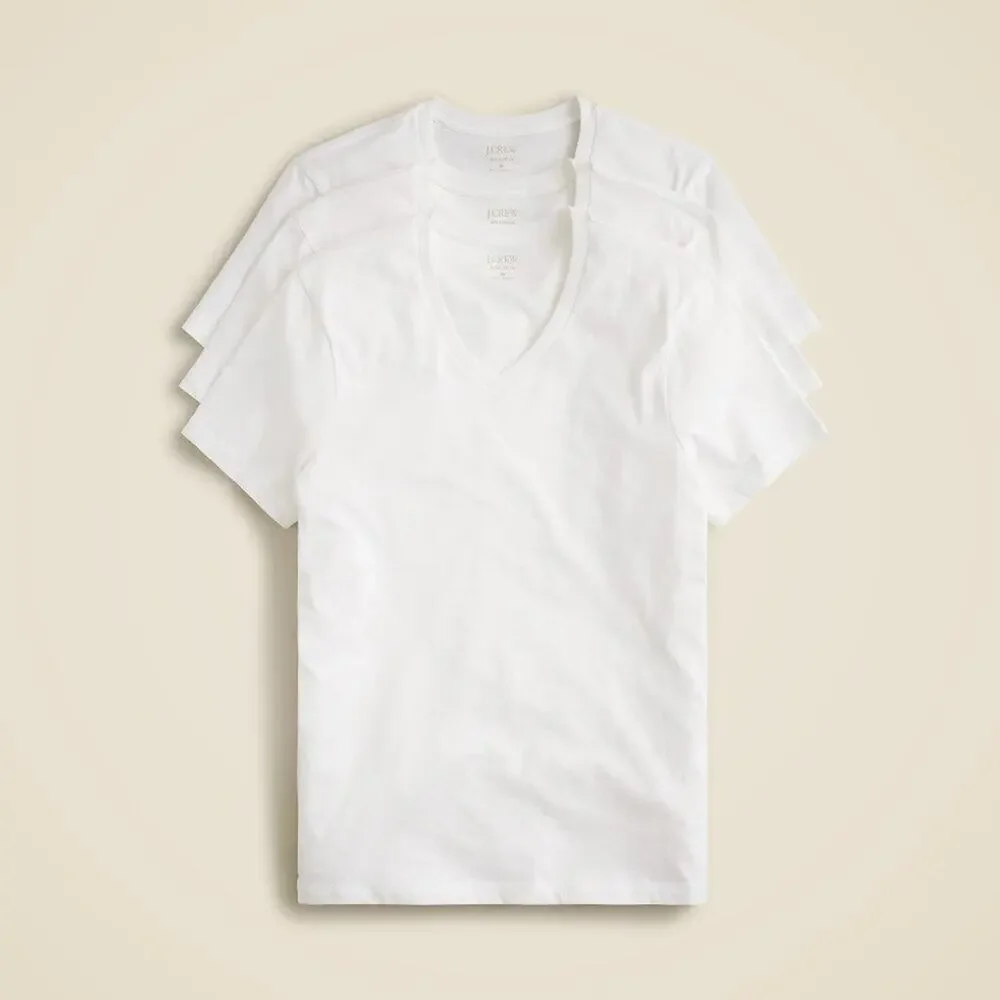 NWT J Crew V-Neck Cotton Undershirts Three-Pack M